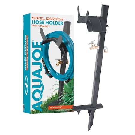 Aqua Joe Garden Hose Stand, Grey SJ-SHSBB-GRY